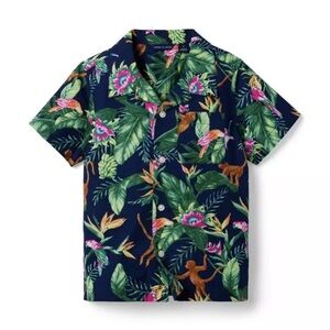 NWT Janie and Jack Tropical Jungle Cabana Shirt size 3T